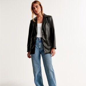 Vegan Leather Blazer